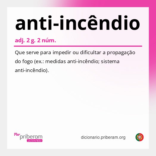 Significado de anti-incêndio