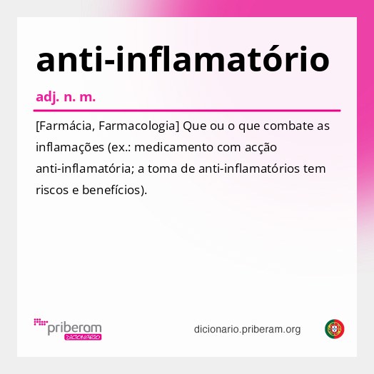 Significado de anti-inflamatório