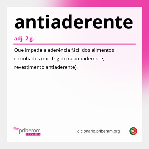 Significado de antiaderente