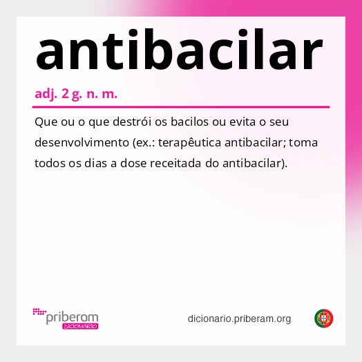 Significado de antibacilar