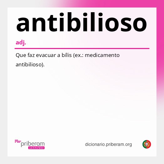 Significado de antibilioso