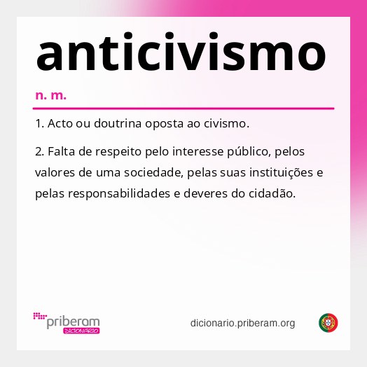 Significado de anticivismo