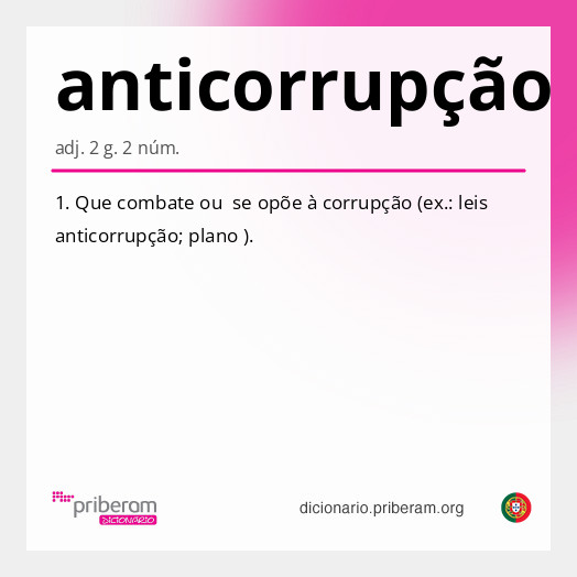 Significado de anticorrupção