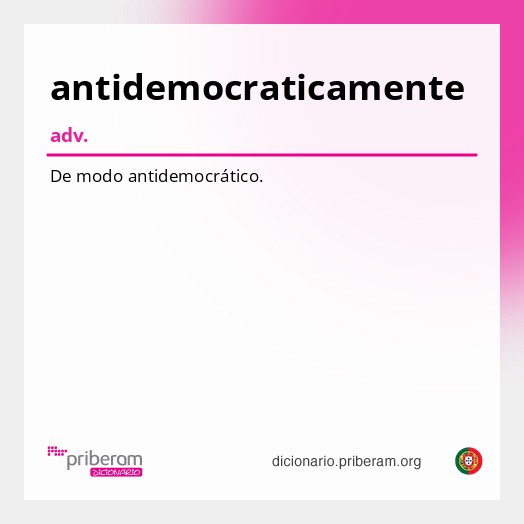 Significado de antidemocraticamente