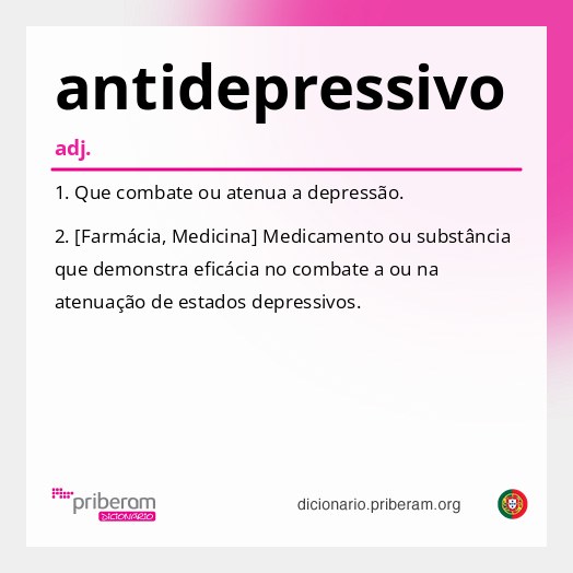 Significado de antidepressivo