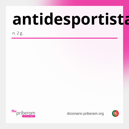 Significado de antidesportista