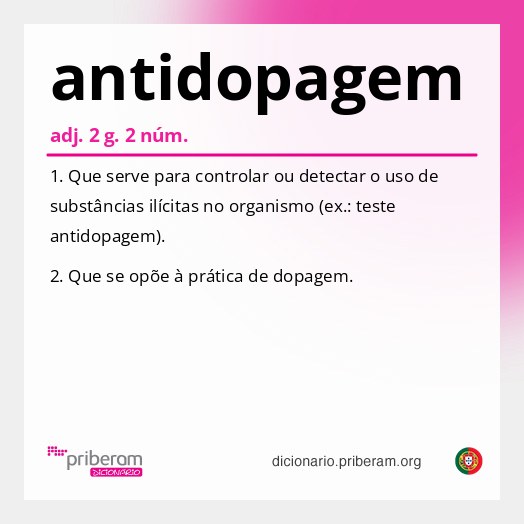 Significado de antidopagem