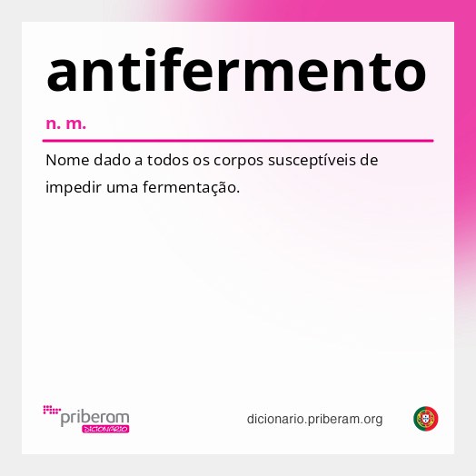 Significado de antifermento