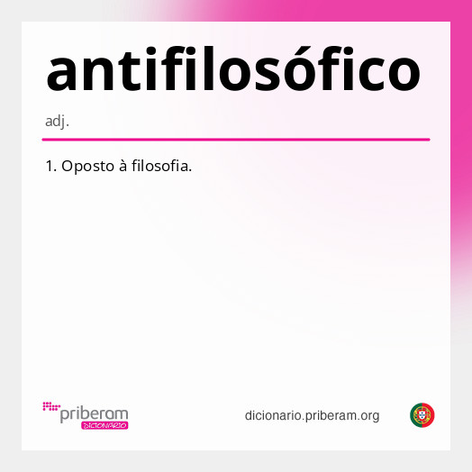 Significado de antifilosófico