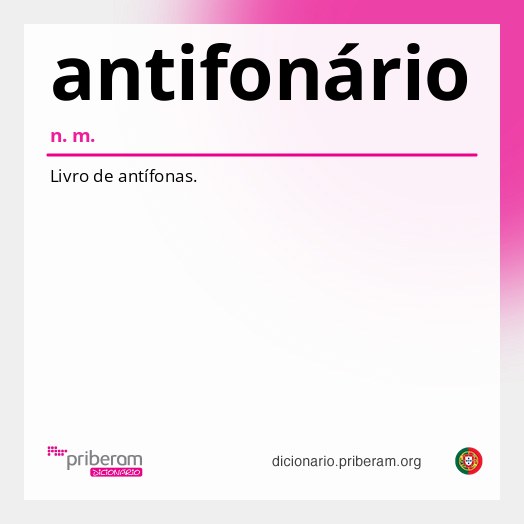Significado de antifonário