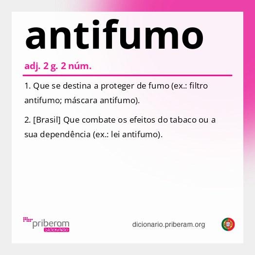 Significado de antifumo