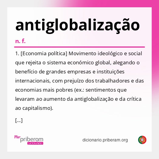 Significado de antiglobalização