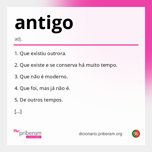 Significado de antigo