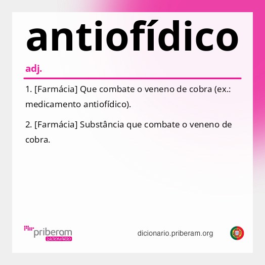 Significado de antiofídico