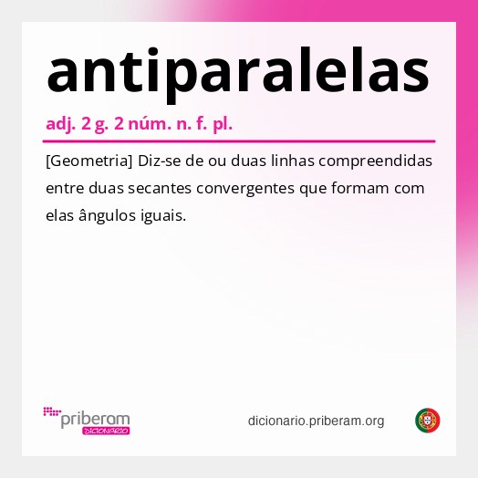 Significado de antiparalelas