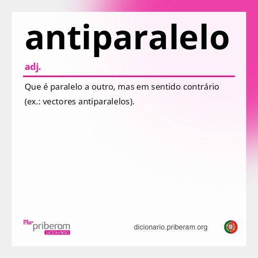 Significado de antiparalelo