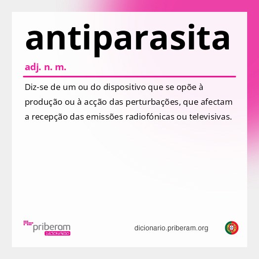 Significado de antiparasita