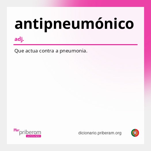 Significado de antipneumónico