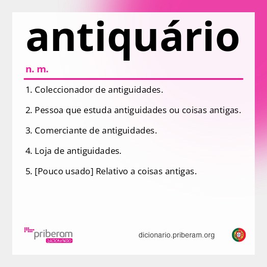 Significado de antiquário