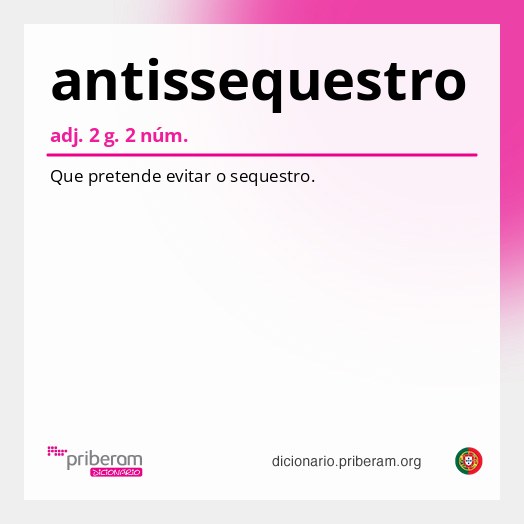Significado de antissequestro