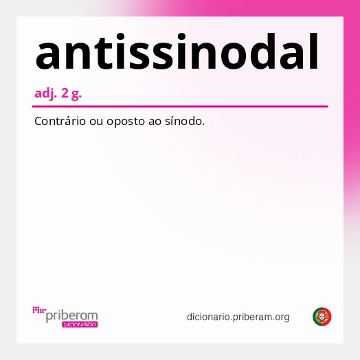 Significado de antissinodal