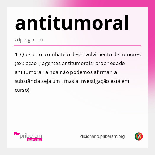 Significado de antitumoral