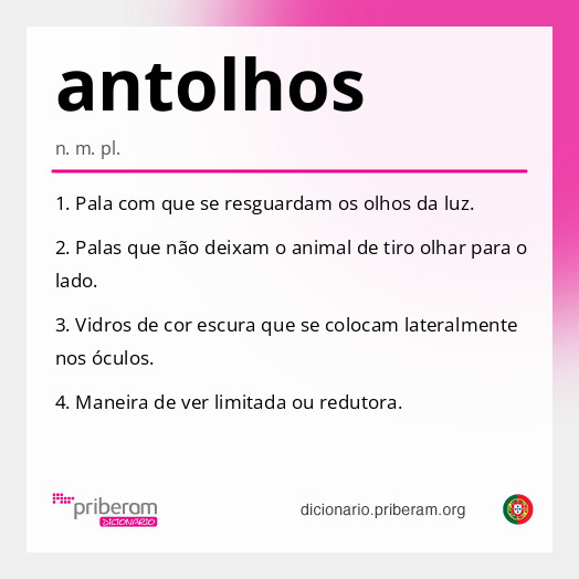 Significado de antolhos