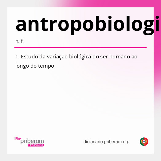 Significado de antropobiologia