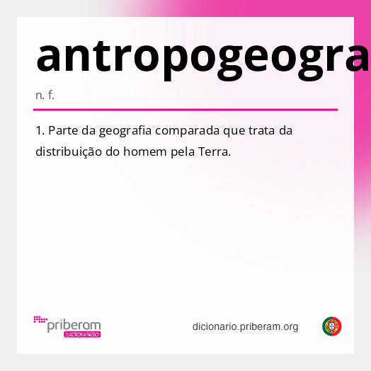 Significado de antropogeografia