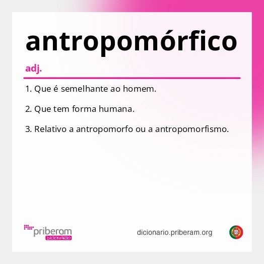 Significado de antropomórfico