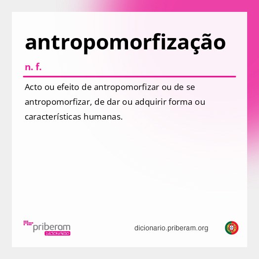 Significado de antropomorfização