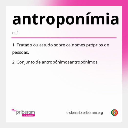Significado de antroponímia