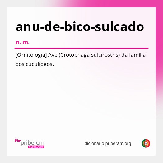 Significado de anu-de-bico-sulcado