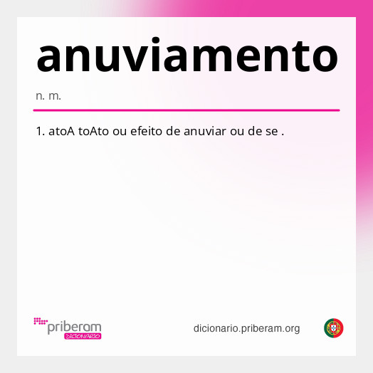 Significado de anuviamento