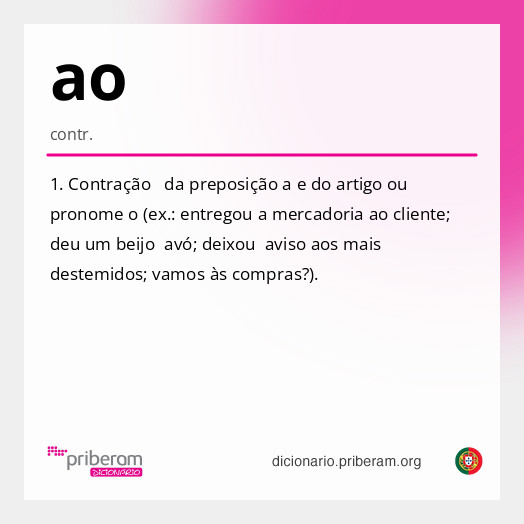 Significado de ao