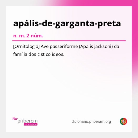 Significado de apális-de-garganta-preta