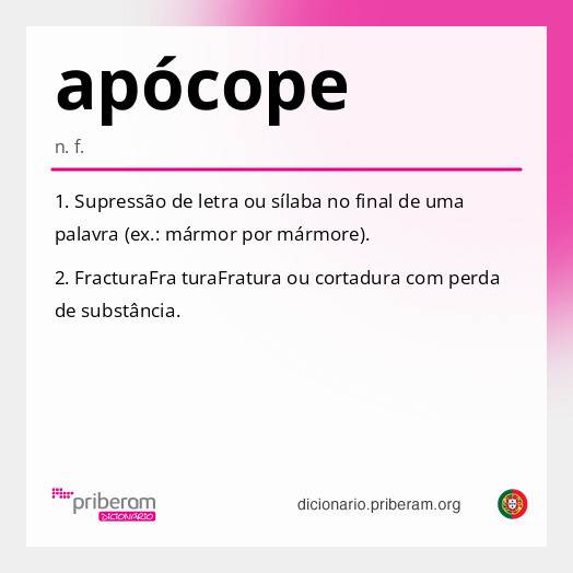 Significado de apócope