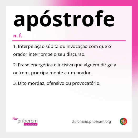 Significado de apóstrofe