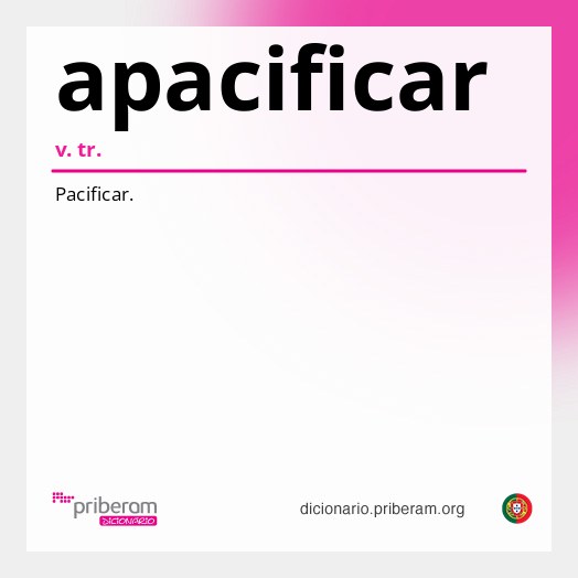 Significado de apacificar