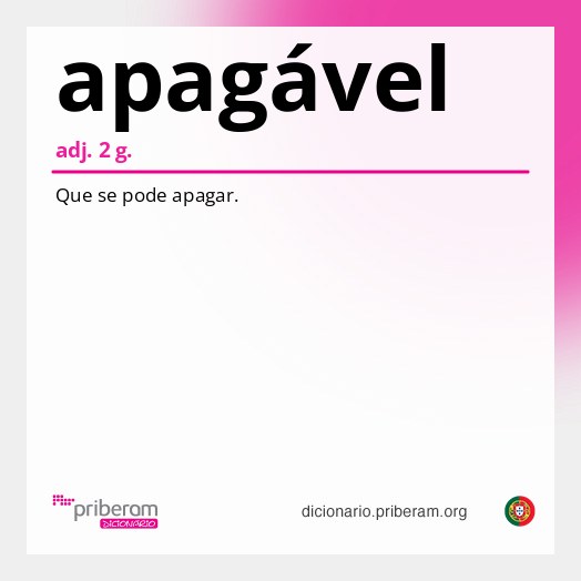 Significado de apagável