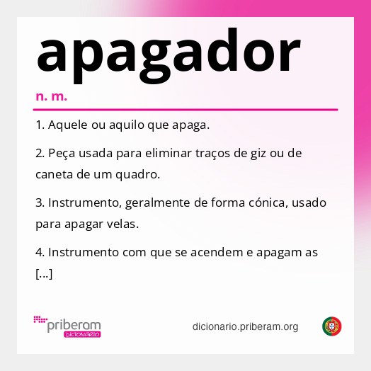 Significado de apagador