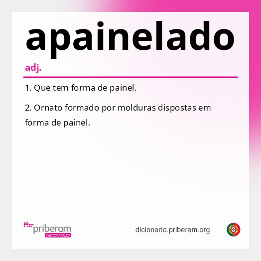 Significado de apainelado