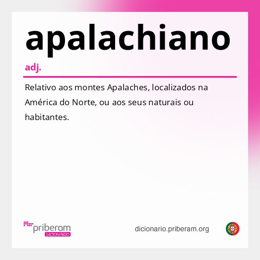 Significado de apalachiano