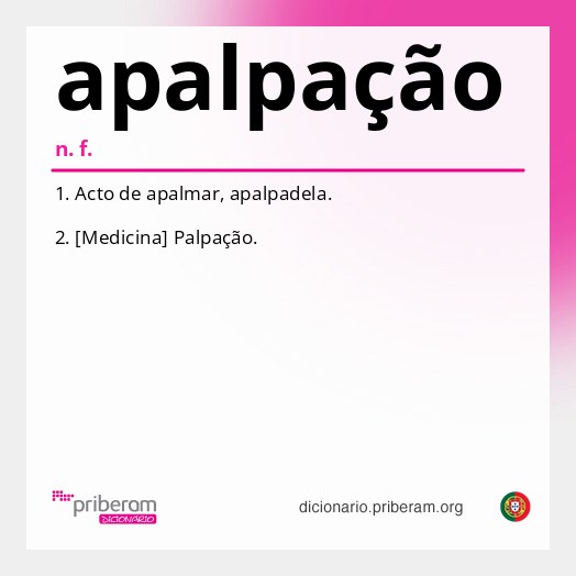 Significado de apalpação