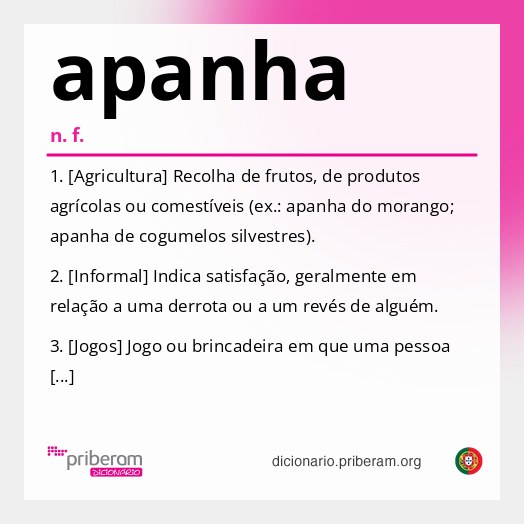 Significado de apanha