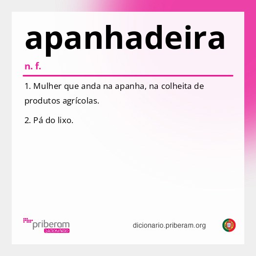 Significado de apanhadeira