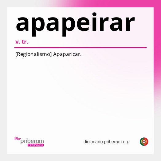Significado de apapeirar