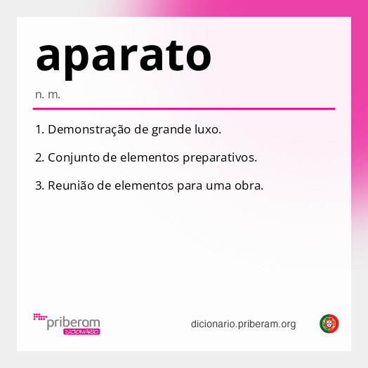Significado de aparato