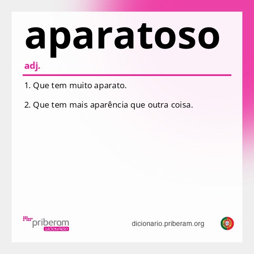 Significado de aparatoso