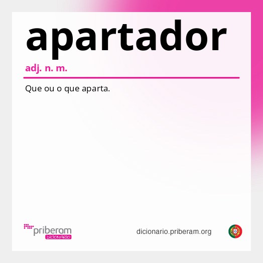 Significado de apartador